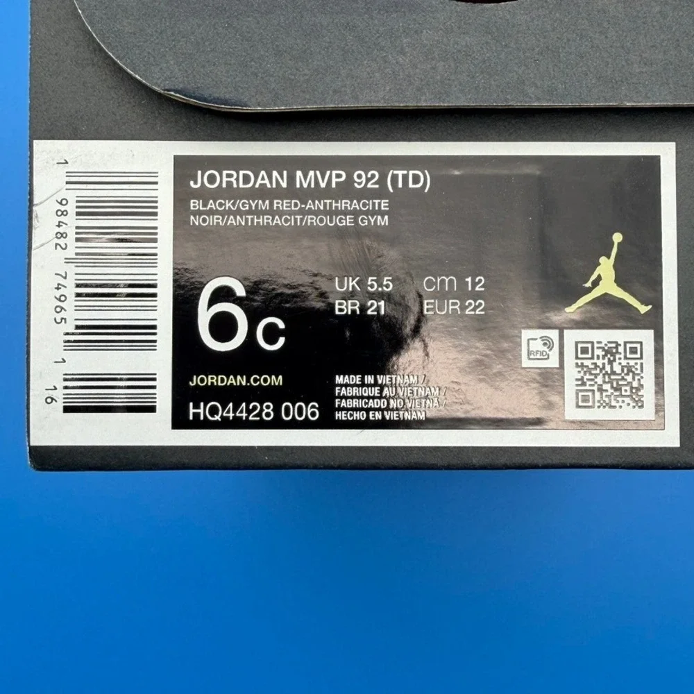 Jordan‎ MVP 92 TD Black/Gym Red-Anthracite HQ4428 006 6C